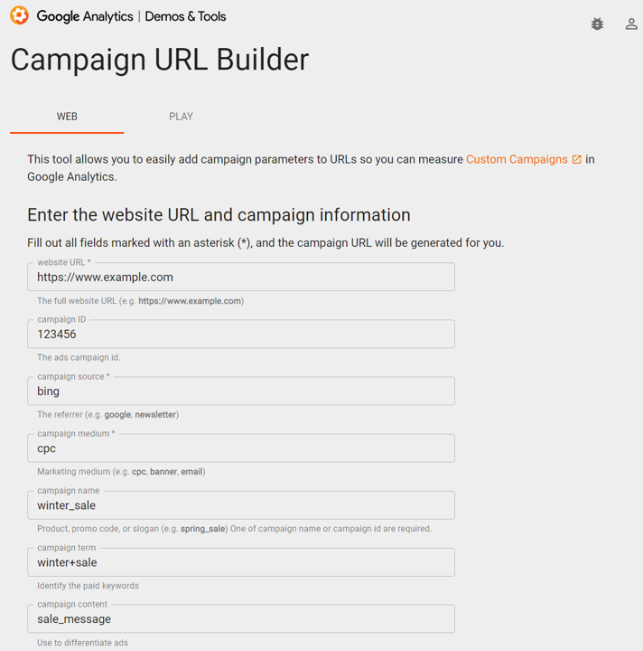 Campaign URL Builder