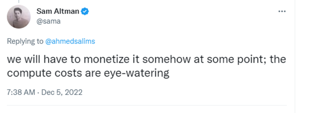 Tweet from Sam Altman